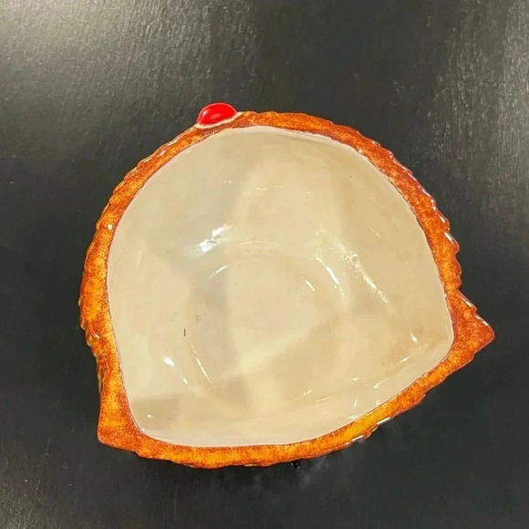 Vintage 80s Hand Painted Ceramic Turkey Covered Thanksgiving Dish - Picture 6 of 11